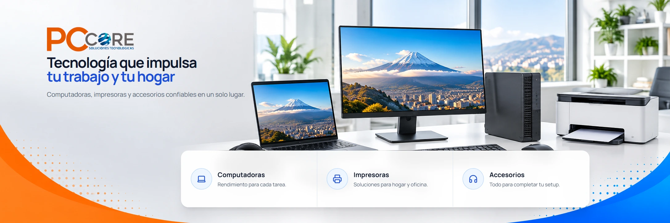 Computadoras, impresoras y accesorios para el hogar y la oficina