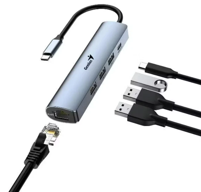 ADAPTADOR MULTIPLE GENIUS UH-545 C 5-IN-1 USB 3.0 3