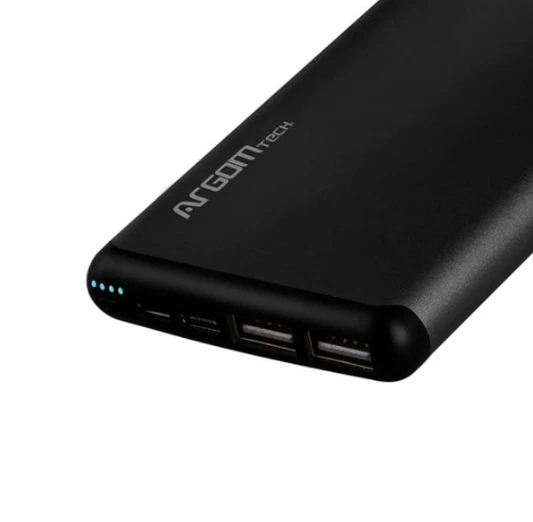 POWER BANK CARGADOR ARGOM S12 12000 mAh ENTRADA DC5V/2A SALIDA DC5V/2.1A 2