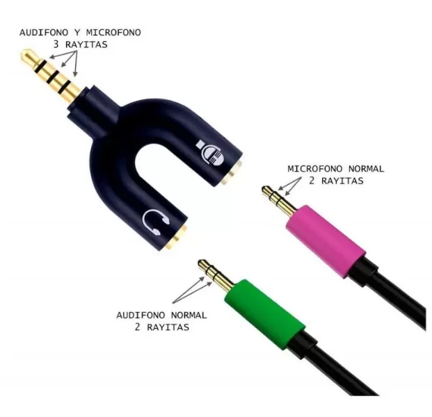 ADAPTADOR PLUG Y TRRS A JACK MICROF / AUDIO PS4 2