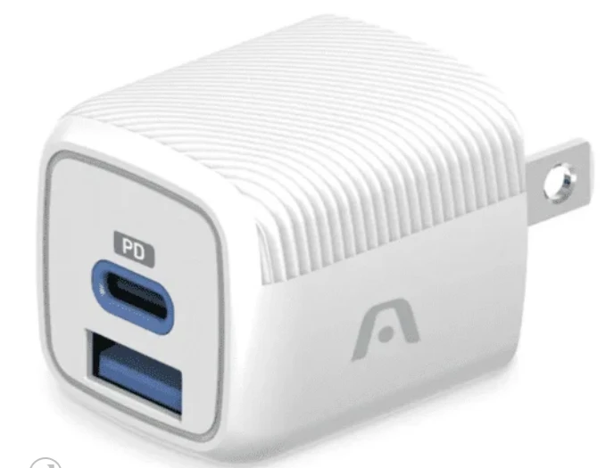 CARGADOR ARGOM A00748 TIPO C Y TIPO A FAST CHARGER 38W WHITE 2