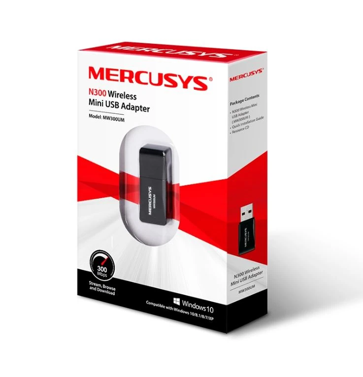 ADAPTADOR MERCUSYS MW300U 300MBPS WIRELESS MINI USB
