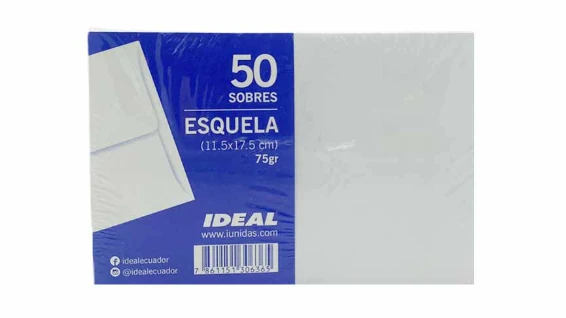 SOBRES IDEAL ESQUELA (11.5X17.5CM) 75GR