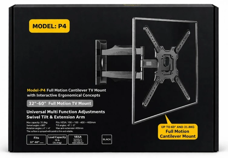 SOPORTE DE TV AVANTI ARTICULADO MODELO P4 DE 30-60 PULGADAS