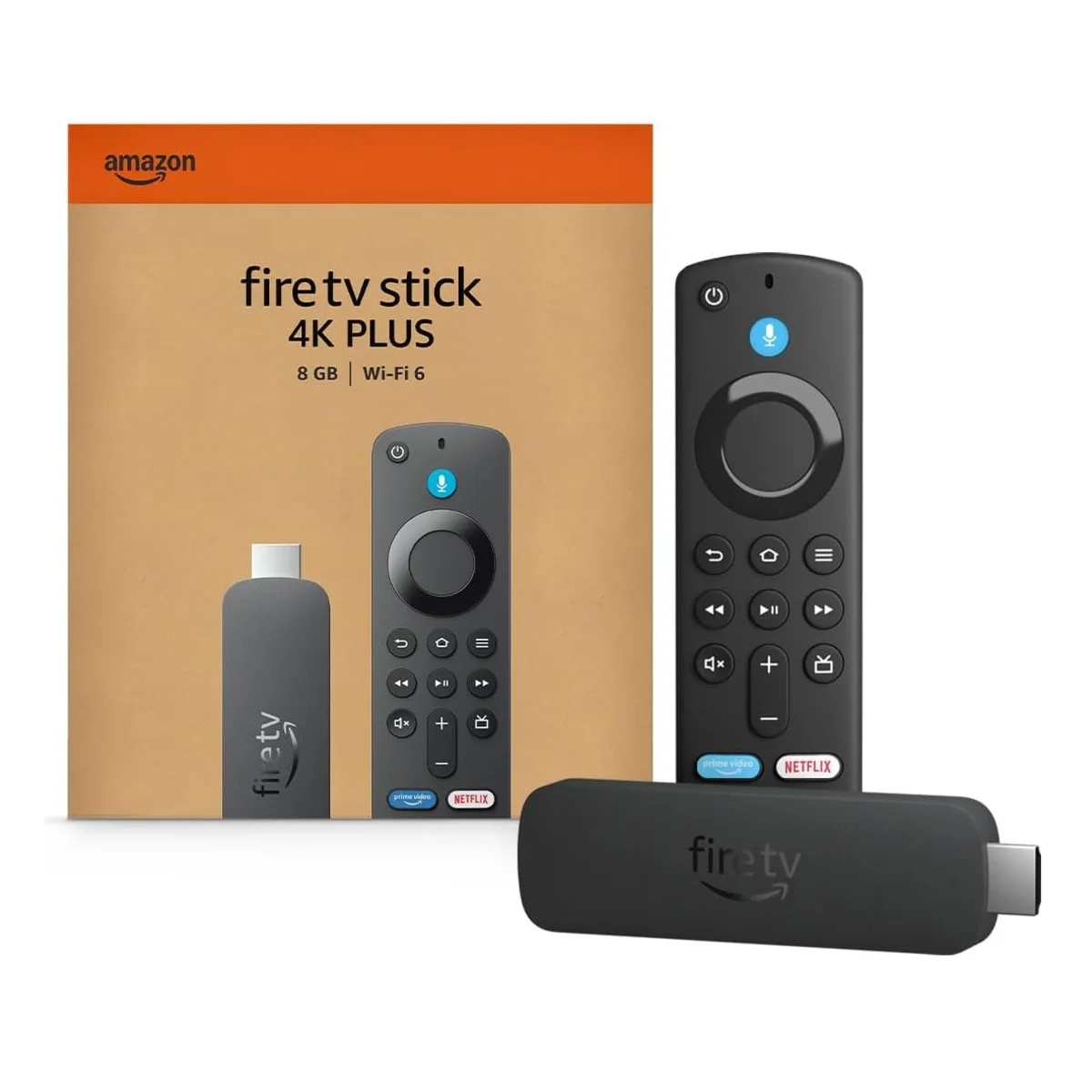 ADAPTADOR AMAZON FIRE TV STICK 4K PLUS WI-FI-6 CON ALEXA VOICE REMOTE CONTROLER DOLBY VISION ATMOS