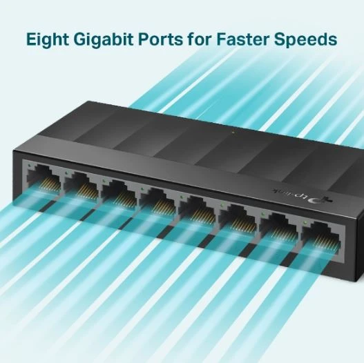 SWITCH TP-LINK LS1008G 8 PUERTOS GIGABIT ETHERNET PLUG & PLAY 4