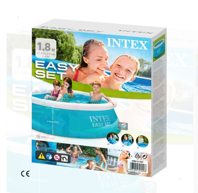 PISCINA INTEX 28101NP CIRCULAR INFLABLE EASY SET 880 LITROS 183CMx51CM