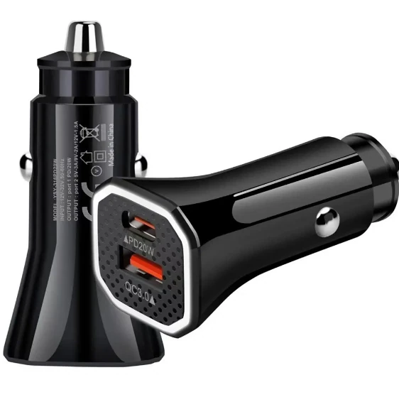 CARGADOR DE CARRO AGILER AGI-1950 DUAL IN CAR 38W FAST CHARGER