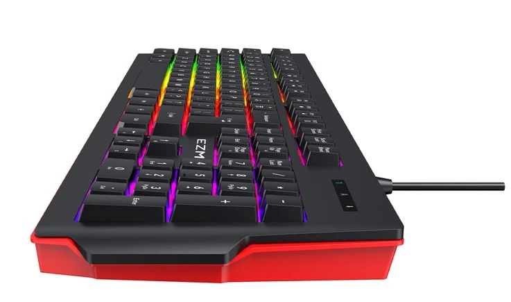 TECLADO EZMI ALAMBRICO GAMER RETROILUMINADO USB NEGRO EZA-GM866 2