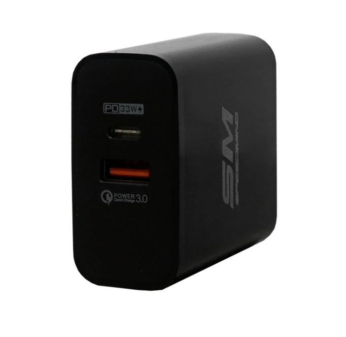 CARGADOR SPEEDMIND SM1940 USB 3.0 + TIPO C CARGA SUPER RAPIDA 65W