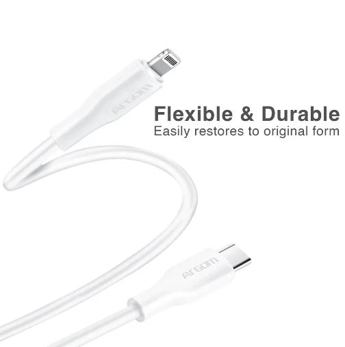 CABLE PARA IPHONE LIGHTNING ARGOM ARG-CB-0072WT USB TIPO-C BLANCO 1.8M 2