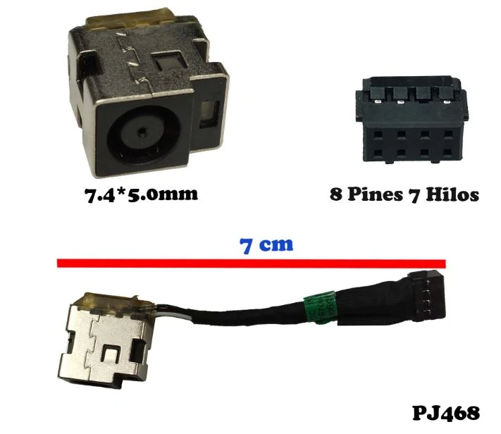 PIN DE CARGA PARA LAPTOP HP CONECTOR DC JACK HP G4-1000 8 PIN