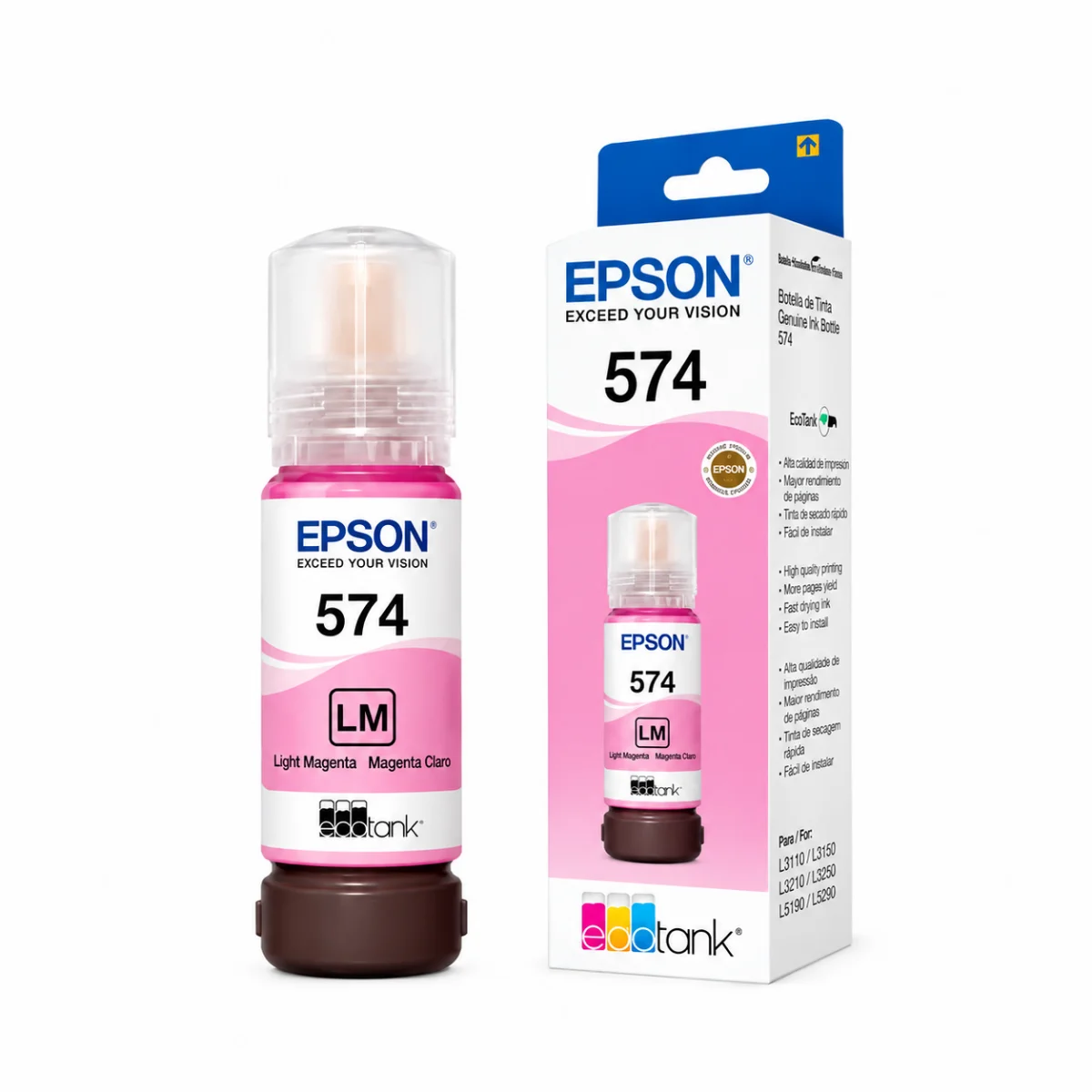 TINTA EPSON ORIGINAL 574 MAGENTA CLARO T574620-AL 70ml