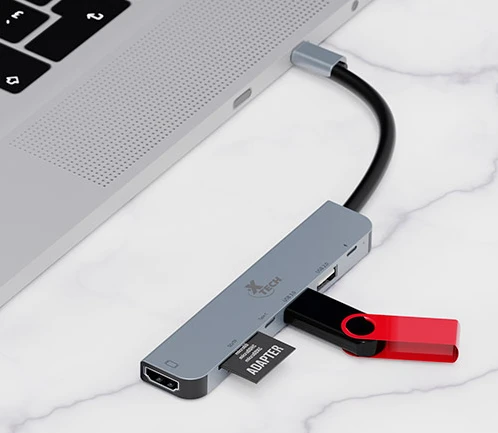 ADAPTADOR MULTIPLE XTECH XTC571 USB C 7 IN 1 4
