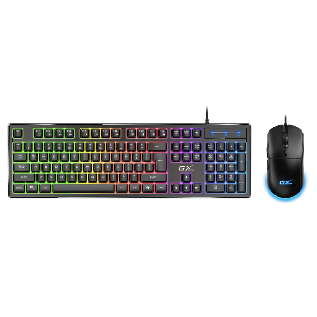 COMBO/GENIUS USB SCORPION KM-GX6 TECLADO K6 Y MOUSE X1 /7 COLORES RGB / COPILOT / DPI 400-3200