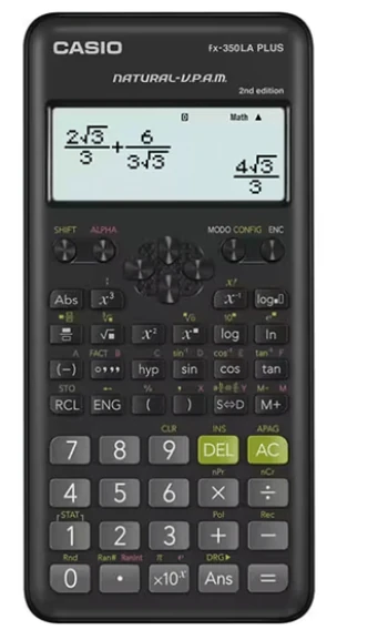 CALCULADORA CASIO CIENTIFICA FX-82LAPLUS BK 252 FUNCIONES GEN II BK PILA AAA