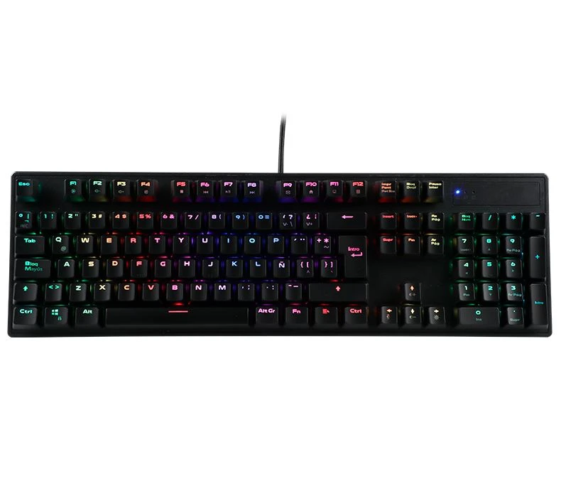 TECLADO MECANICO TEROS TE-4152N GAMING 105 TECLAS RGB CABLE 1.8M SWITCH OUT ACC 2