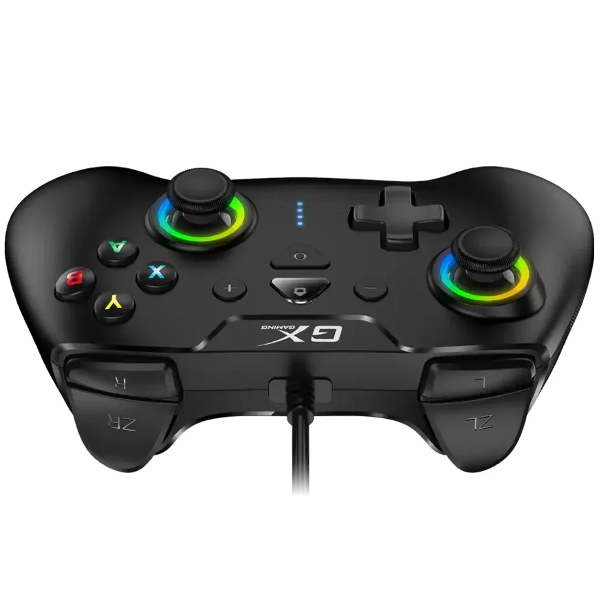 GAME PAD GENIUS MAXFIRE GX-23UV RGB / USB 4 BOTONES  ACC RAPIDO DUAL VIBRATION PC SWITCH LITE PS3 PS4 ANDROID 3
