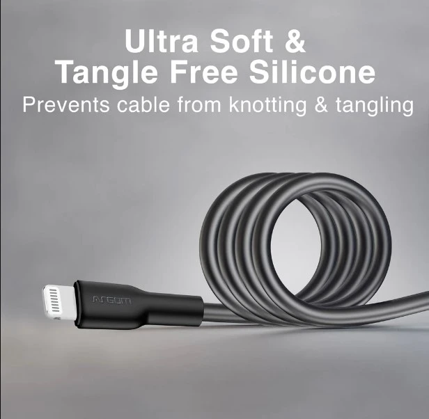 CABLE DE SILICONA TIPO C A LIGHTNING 30W 1,8 M/6 PIES - DURA FLEX 4