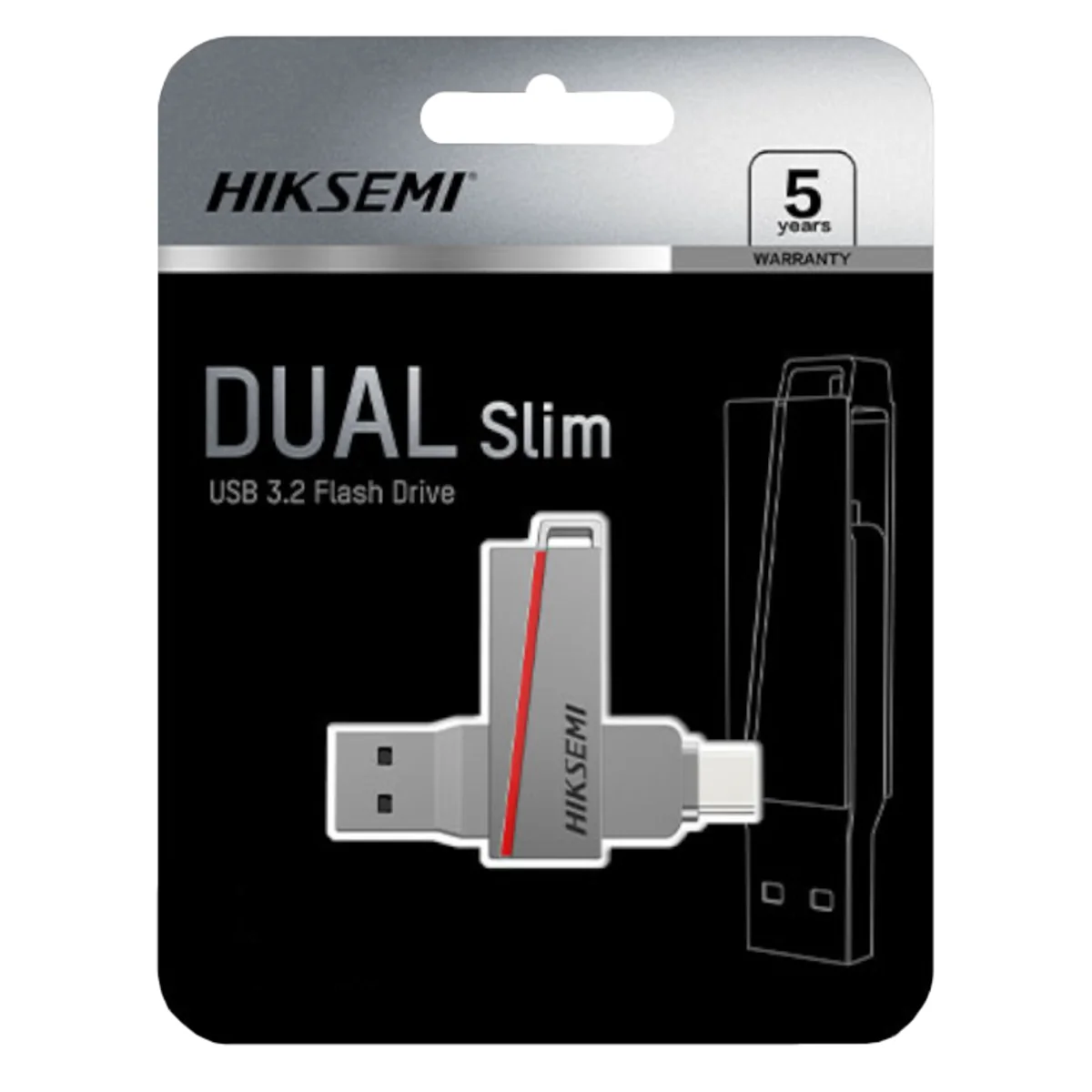 FLASHMEMORY KIKSEMI 64GB DUAL SIM USB 3.2 Y TIPO C GRIS