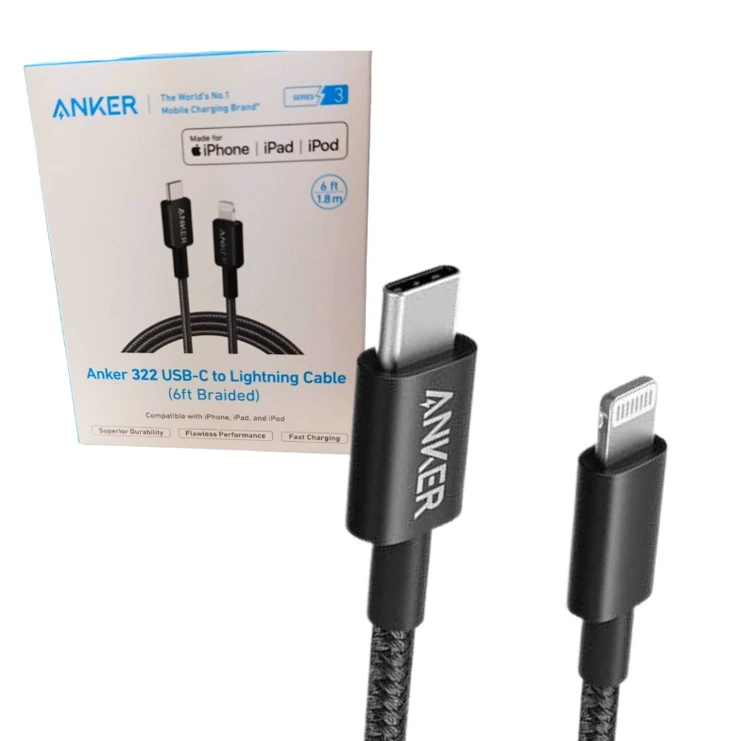 CABLE ANKER 322 USB-C TO LIGHTNING / CARGA RAPIDA / NYLON TRENZADO / 182M 2