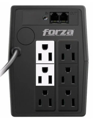 REGULADOR DE VOLTAJE UPS FORZA 6 TOMACORRIENTES / 750VA-375W 2
