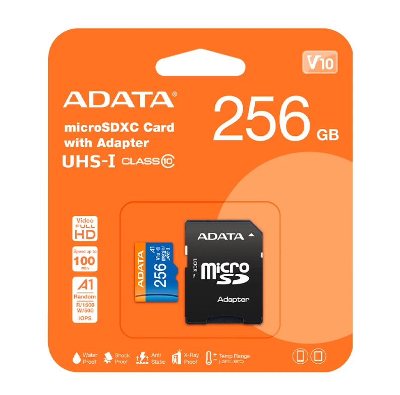 MEMORIA ADATA 256GB MICROSDXC UHS-I CLASS 10 CON ADAPTADOR