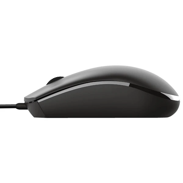 MOUSE USB TRUST BASI PARA USUARIOS DIESTROS Y ZURDOS 1200 DPI 3