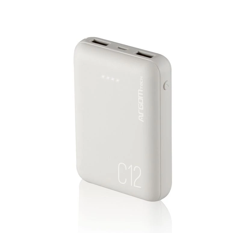 POWER BANK CARGADOR ARGOM C12 12000 mAh ENTRADA DC5V/2A SALIDA DC5V/2A 2