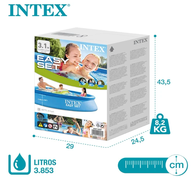 PISCINA INTEX 28120NP CIRCULAR INFLABLE EASY SET 3853 LITROS 305CMx75CM 4
