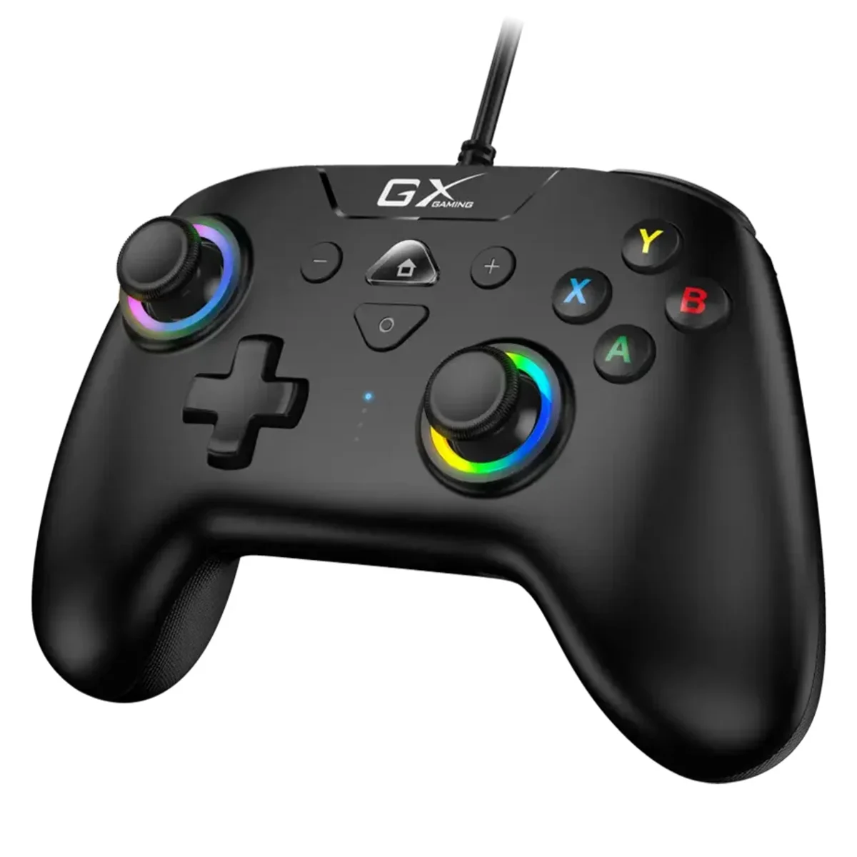 GAME PAD GENIUS MAXFIRE GX-23UV RGB / USB 4 BOTONES  ACC RAPIDO DUAL VIBRATION PC SWITCH LITE PS3 PS4 ANDROID 2