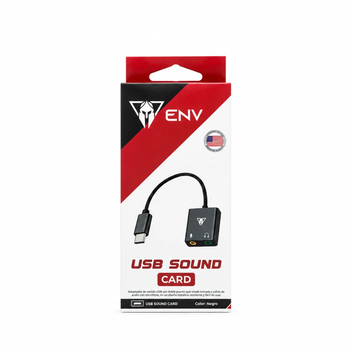 TARJETA DE SONIDO ENV 2 PUERTOS /TIPO C /ENTRADA Y SALIDA DE AUDIO CON MICROFONO 2
