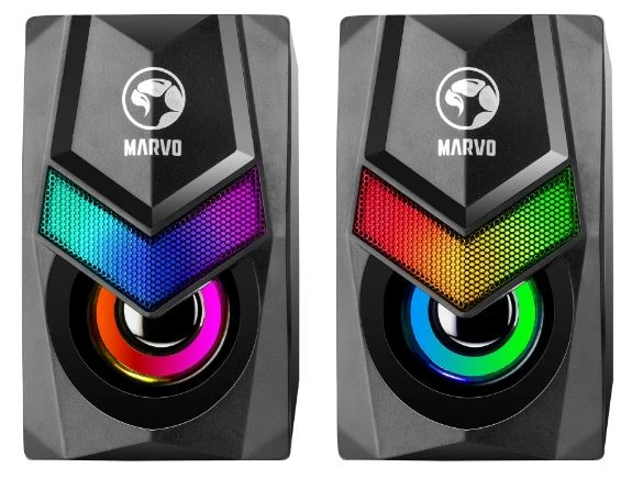 PARLANTES GAMING MARVO HAVOC 10 SG-118 2.0 STEREO RGB 2