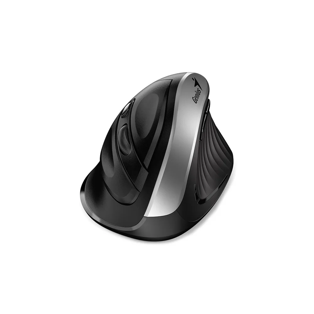 MOUSE WIRELESS GENIUS ERGO 8250 SILVER / VERTICAL / SILENCIO / RF 2.4GHZ / PILA AA X 1 2