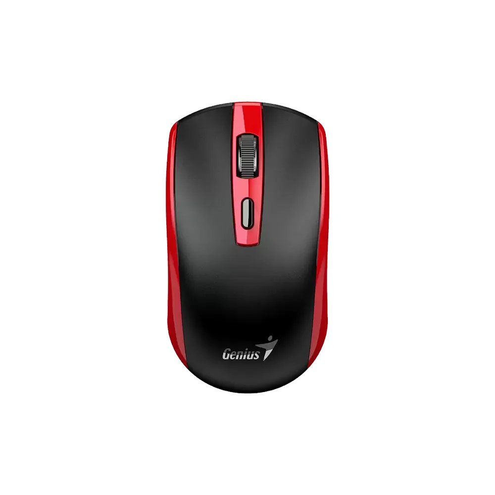 MOUSE GENIUS/ECO-8150 WIRELESS ROJO /BAT. RECARGABLE /AI COPILOT /4 BOTONES /1200 DPI /ADAP. USB