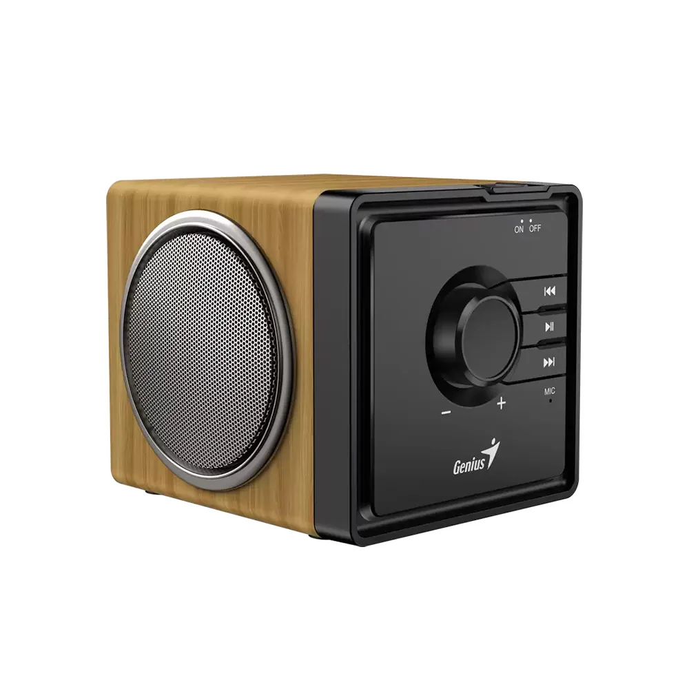 PARLANTE GENIUS/SP-916BT PORTABLE /POTENCIA 6W RMS /BLUETOOTH 5.3 /COLOR MADERA 2