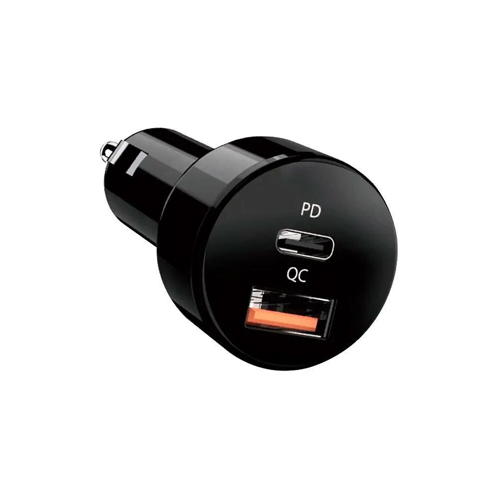 CARGADOR GENIUS PD-36AC-CAR / 36W / DUAL USB 3.0 18W Y USB -C 18W / TABLET / PHONES / DASH CAM