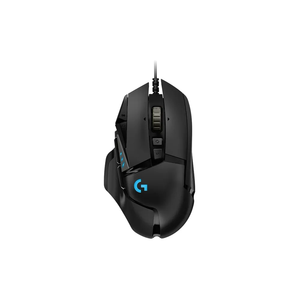 MOUSE LOGITECH 910-005469 / G502 HERO / NEGRO / USB / SENSOR HERO / 5 PERFILES / 100 - 16000 DPI