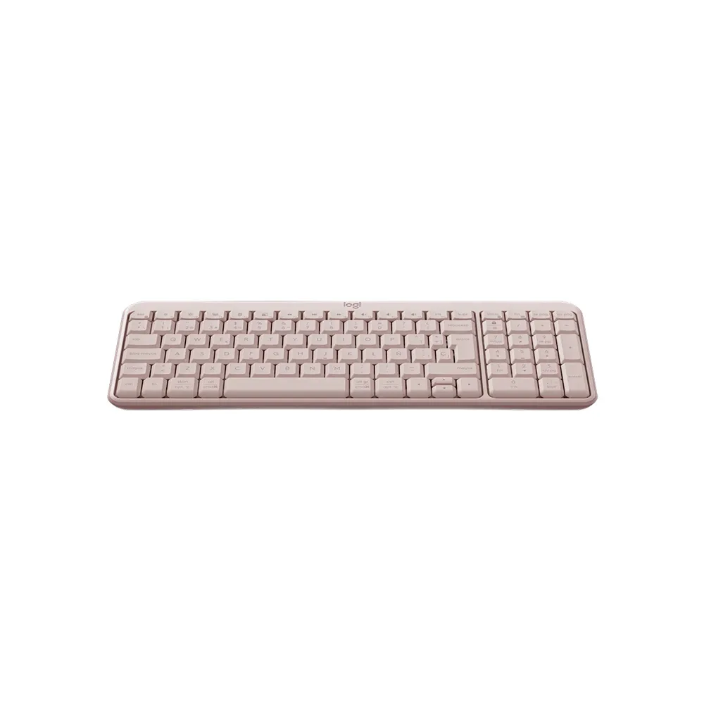 TECLADO LOGITECH/K250/COMPACTO/BLUETOOTH/WIRELESS/INCLY.NUM-PAD/AJUSTABLE 7GRADOS/ROSE 2