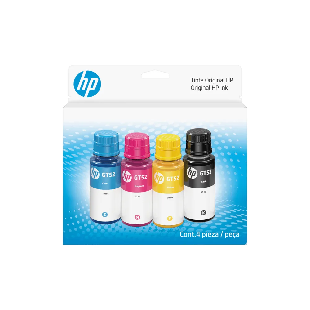 CONSUMIBLE/HPINC BOTELLA GT53/GT52 PACK 4 SMART TANK200/300/400/500/600/700 4000N/8000C 9F3N4AL
