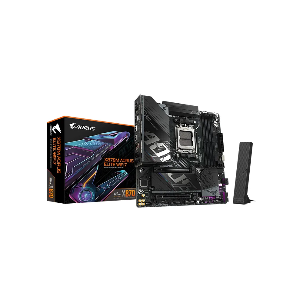 MAINBOARD GIGABYTE/X870M AORUS ELITE WIFI7 AM5 DDR5 MICRO ATX