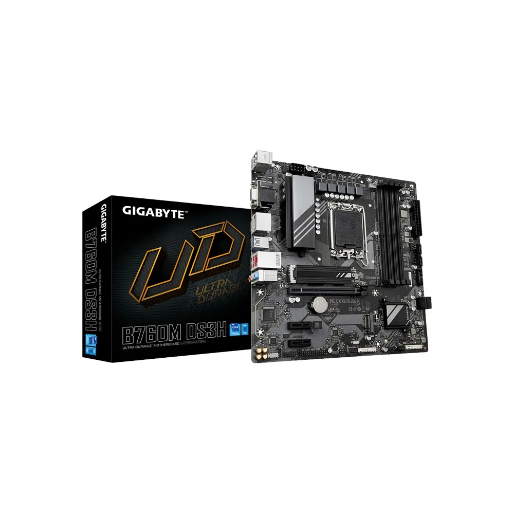 MAINBOARD GIGABYTE B760M DS3H G10 LGA1700 12AVA Y 13AVA GEN DDR5 MICRO ATX