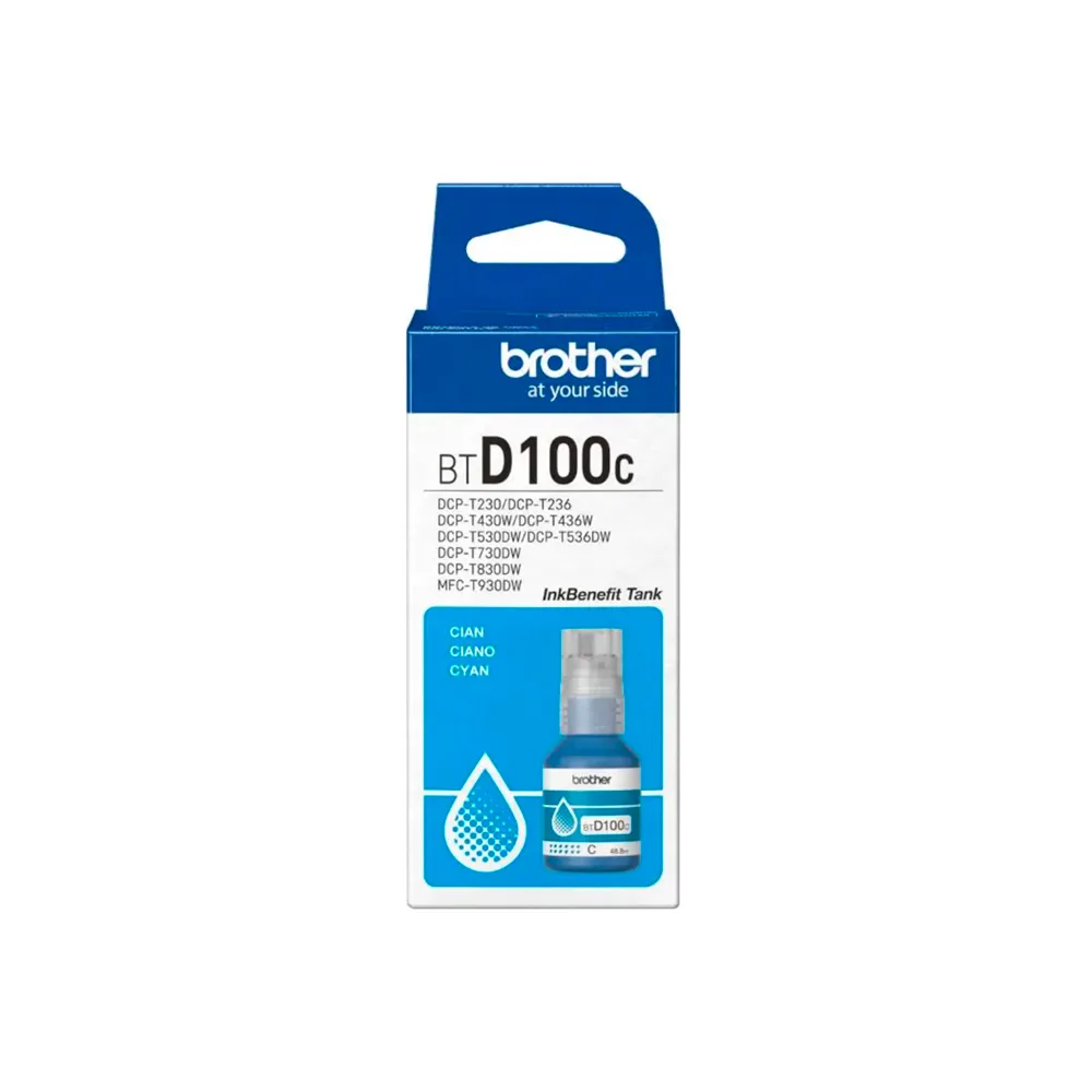 CONSUMIBLE BROTHER CYAN T930DW T830DW T730DW T530DW T430W 5000 PAG BTD100C 2
