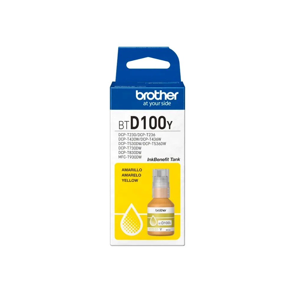 CONSUMIBLE BROTHER AMARILLO T930DW T830DW T730DW T530DW T430W 5000 PAG BTD100Y 2