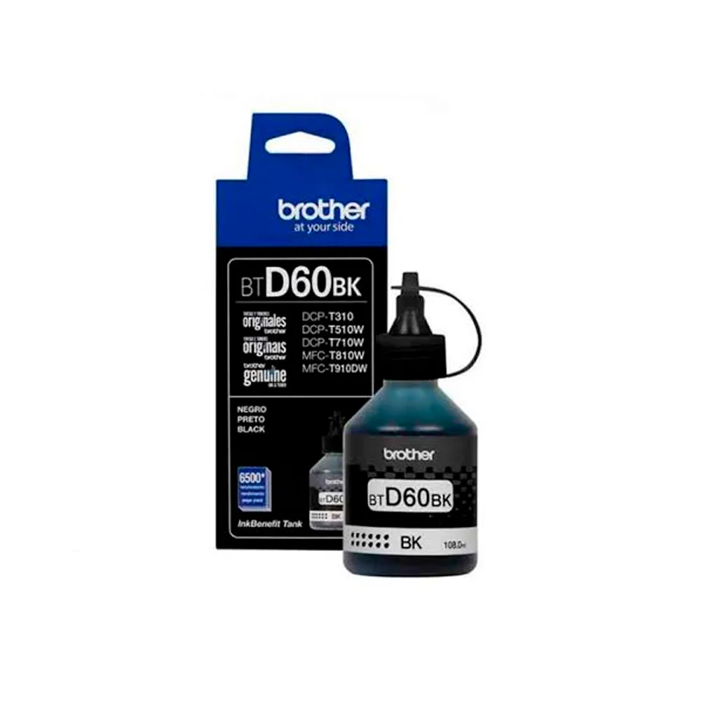 CONSUMIBLE BROTHER NEGRO T510W T710W T910DW T420W T520W T720DW T920DW MFCT-4500DW 6500 PAG BTD60BK 2