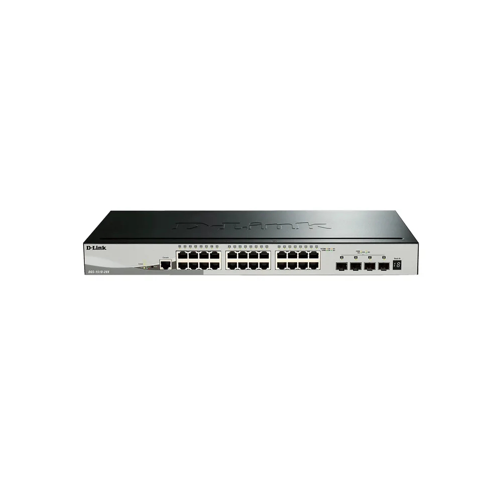 SWITCH D-LINK DGS-1510-28X 24 PTOS. GIGABIT + 4 PTOS SFP+ L2+ VLAN CAP.128GBPS 19