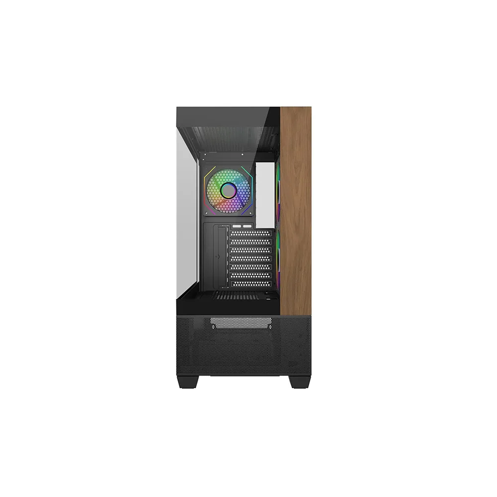 CASE COOLER MASTER/MID TOWER ELITE 690 BLACK WOOD 1X120MM ARGB REAR 2X120MM SIDE MOUNT 2