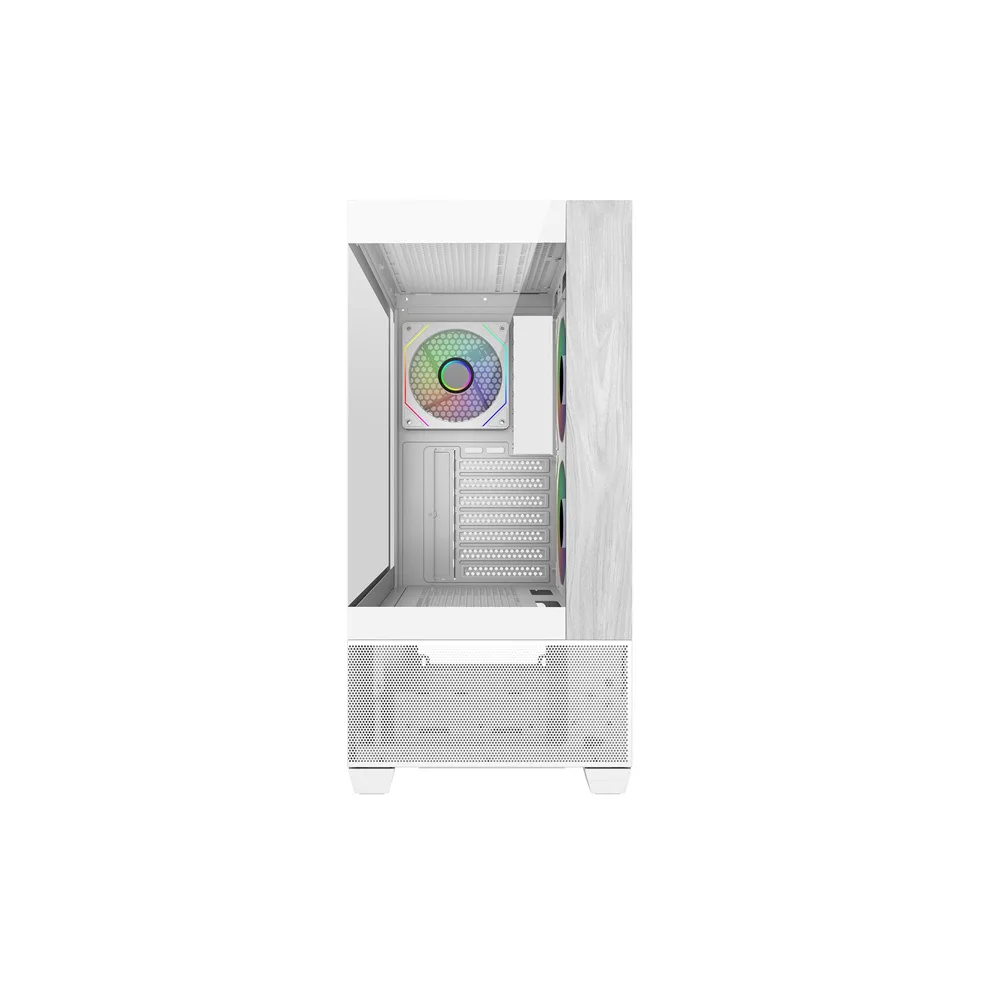 CASE COOLER MASTER/MID TOWER ELITE 690 WHITE WOOD 1X120MM ARGB REAR 2X120MM SIDE MOUNT 2