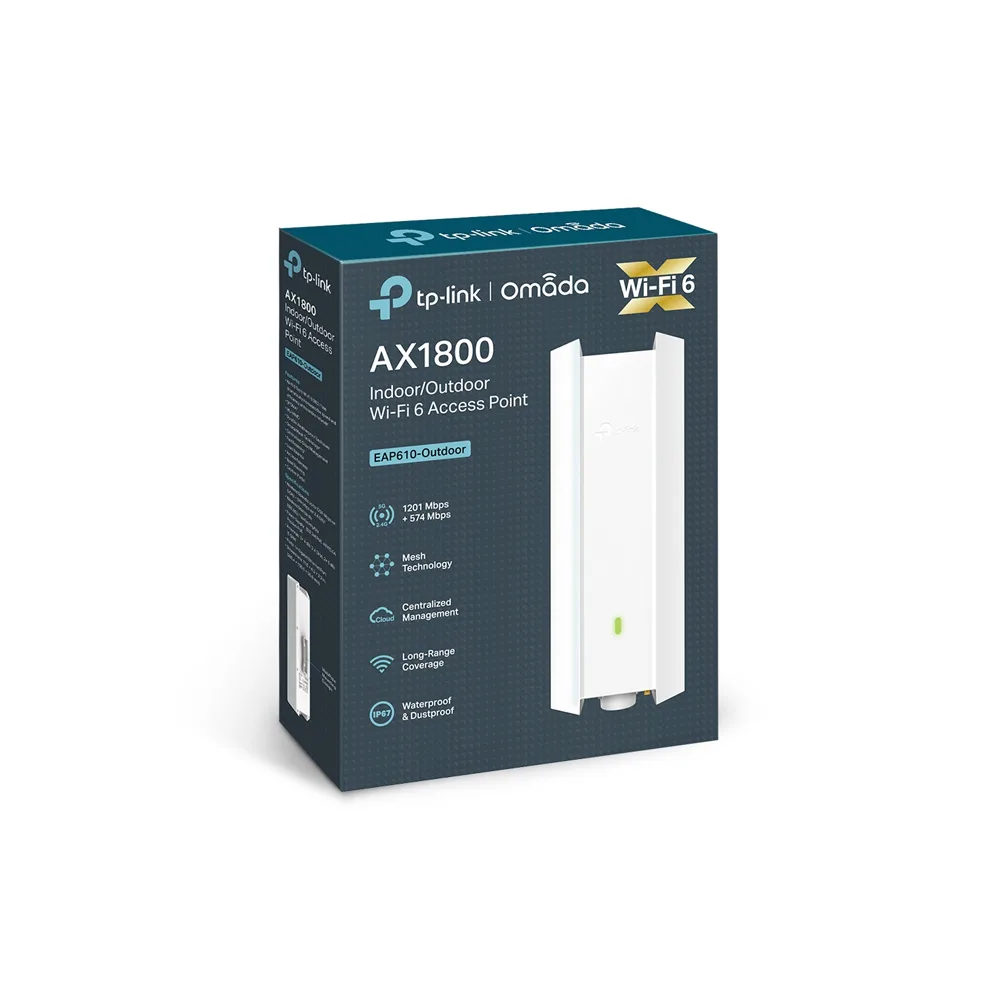 ACCESS POINT TPLINK/EAP610-OUTDOOR AX1800/ WIFI6/ALIMENTACION POE/IP67