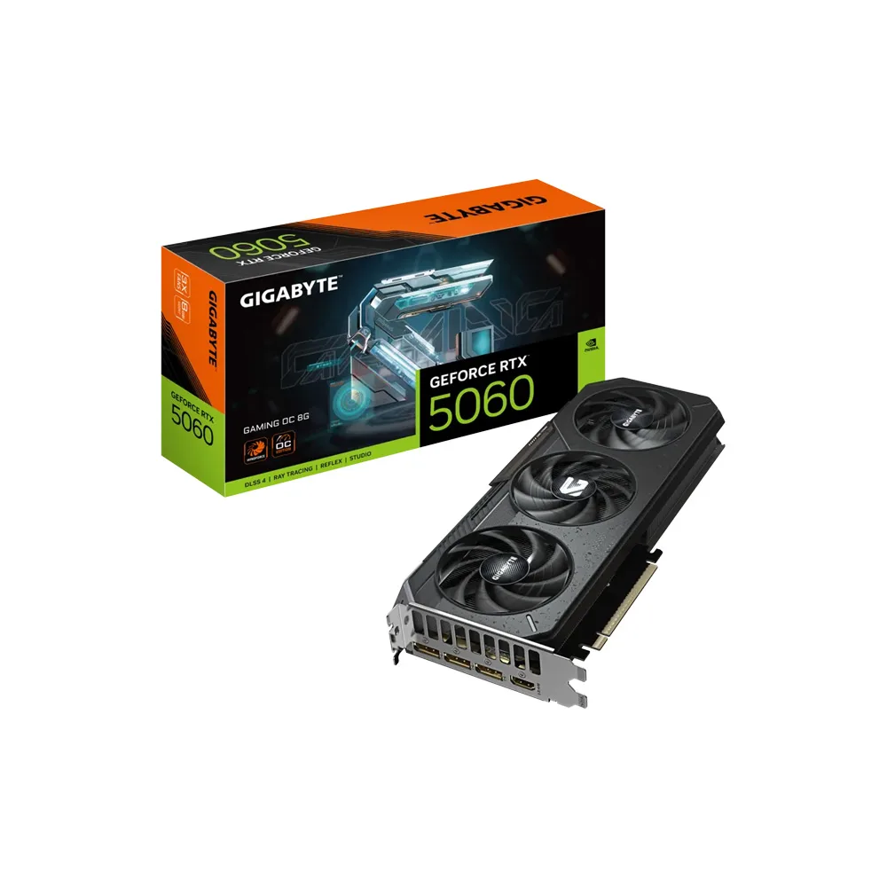TARJETA DE VIDEO GIGABYTE/GEFORCE RTX 5060 GAMING OC 8G GDDR7 PCI-E 5.0 9VN5060GO-00-G10